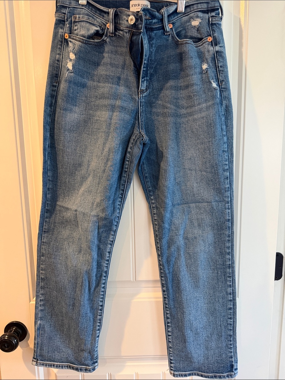 Sneak Peek Men's Straight Jeans in Faded Blue
